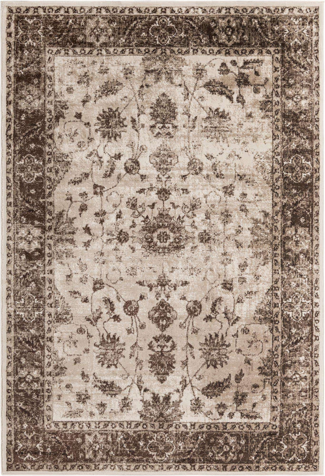 Cream 6' x 9' Rushmore Rectangle Area Rug 55% Polypropylene & 45% Polyester Durable Quality Carpet for Indoor Home Decorating for Sale at Rug Engine