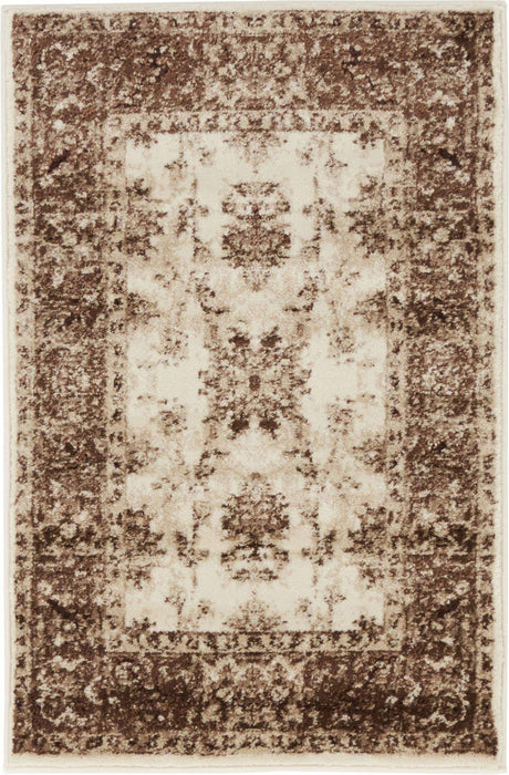 Cream 3' 3 x 5' 3 Rushmore Rectangle Area Rug 55% Polypropylene & 45% Polyester Durable Quality Carpet for Indoor Home Decorating for Sale at Rug Engine