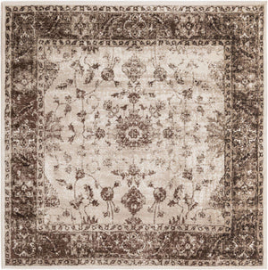 Cream 5' 3 x 5' 3 Rushmore Square Area Rug 55% Polypropylene & 45% Polyester Durable Quality Carpet for Indoor Home Decorating for Sale at Rug Engine