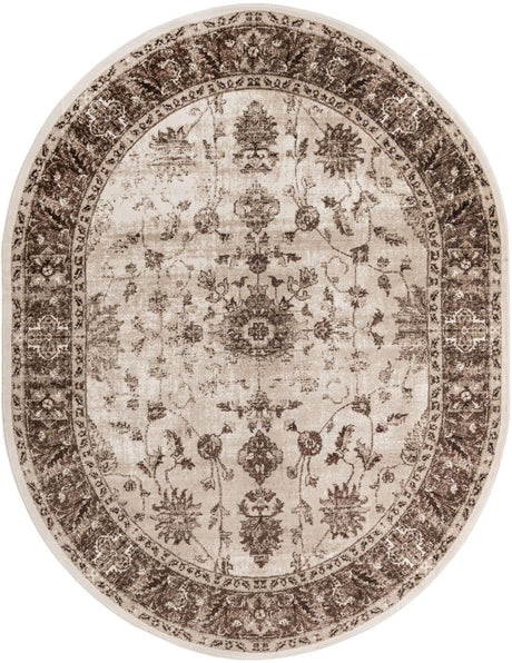 Cream 7' 10 x 10' Rushmore Oval Area Rug 55% Polypropylene & 45% Polyester Durable Quality Carpet for Indoor Home Decorating for Sale at Rug Engine