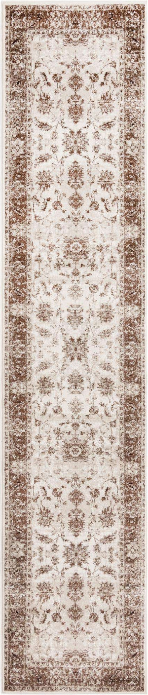 Cream 2' 7 x 12' Rushmore Runner Area Rug 55% Polypropylene & 45% Polyester Durable Quality Carpet for Indoor Home Decorating for Sale at Rug Engine