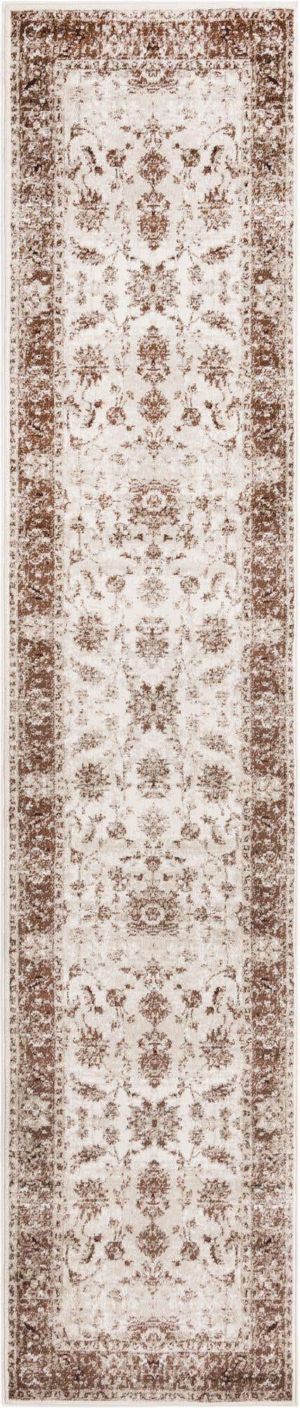 Cream 2' 7 x 12' Rushmore Runner Area Rug 55% Polypropylene & 45% Polyester Durable Quality Carpet for Indoor Home Decorating for Sale at Rug Engine