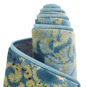 Blue 7' 10 x 7' 10 Imperial Round Area Rug 100% Polypropylene With Cotton Backing Traditional Vintage Distressed Design Carpet for Sale at Rug Engine