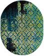 Blue 7' 10 x 10' Imperial Oval Area Rug 100% Polypropylene With Cotton Backing Traditional Vintage Distressed Design Carpet for Sale at Rug Engine