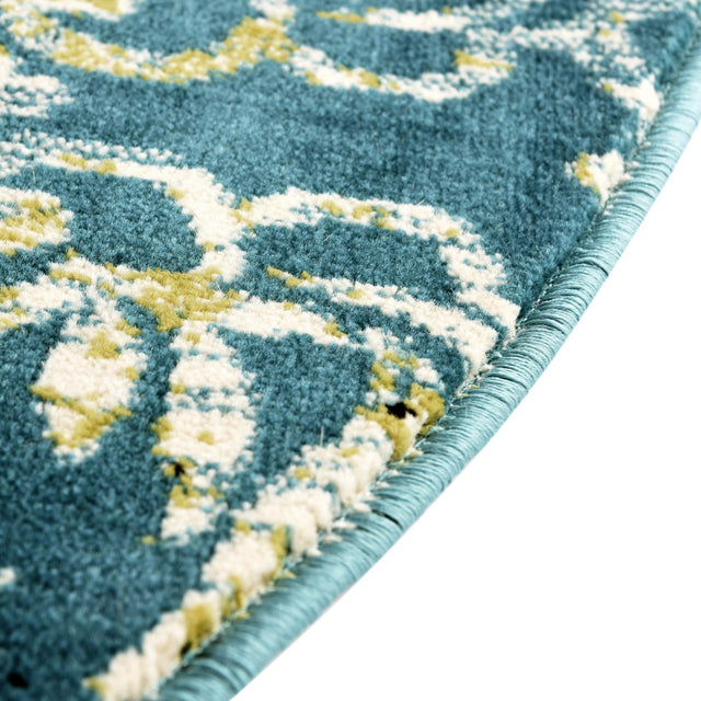 Blue 7' 10 x 10' Imperial Oval Area Rug 100% Polypropylene With Cotton Backing Traditional Vintage Distressed Design Carpet for Sale at Rug Engine