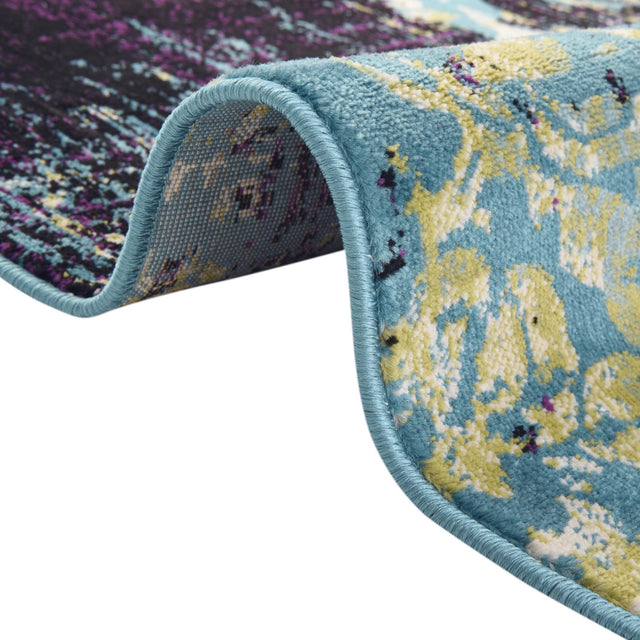 Blue 7' 10 x 10' Imperial Oval Area Rug 100% Polypropylene With Cotton Backing Traditional Vintage Distressed Design Carpet for Sale at Rug Engine