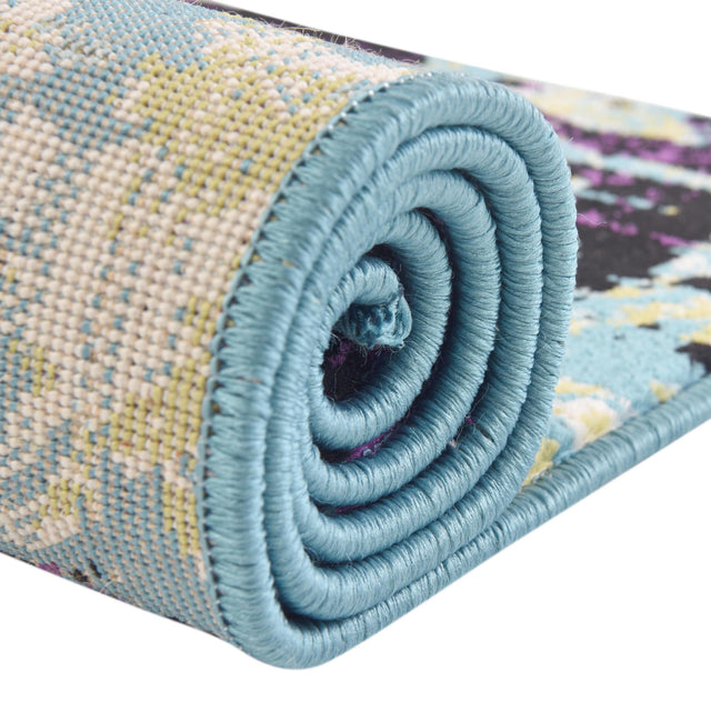 Blue 5' 3 x 5' 3 Imperial Octagon Area Rug 100% Polypropylene With Cotton Backing Traditional Vintage Distressed Design Carpet for Sale at Rug Engine