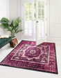 Lilac 4' x 4' Imperial Square Area Rug 100% Polypropylene With Cotton Backing Traditional Vintage Distressed Design Carpet for Sale at Rug Engine