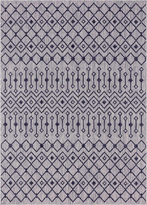Gray 10' x 13' 1 Outdoor Trellis Rectangle Area Rug Weather Resistant for Patio, Deck, Terrace, Balcony, Porch Geometric Design Water Safe Outside Carpet for Sale at Rug Engine