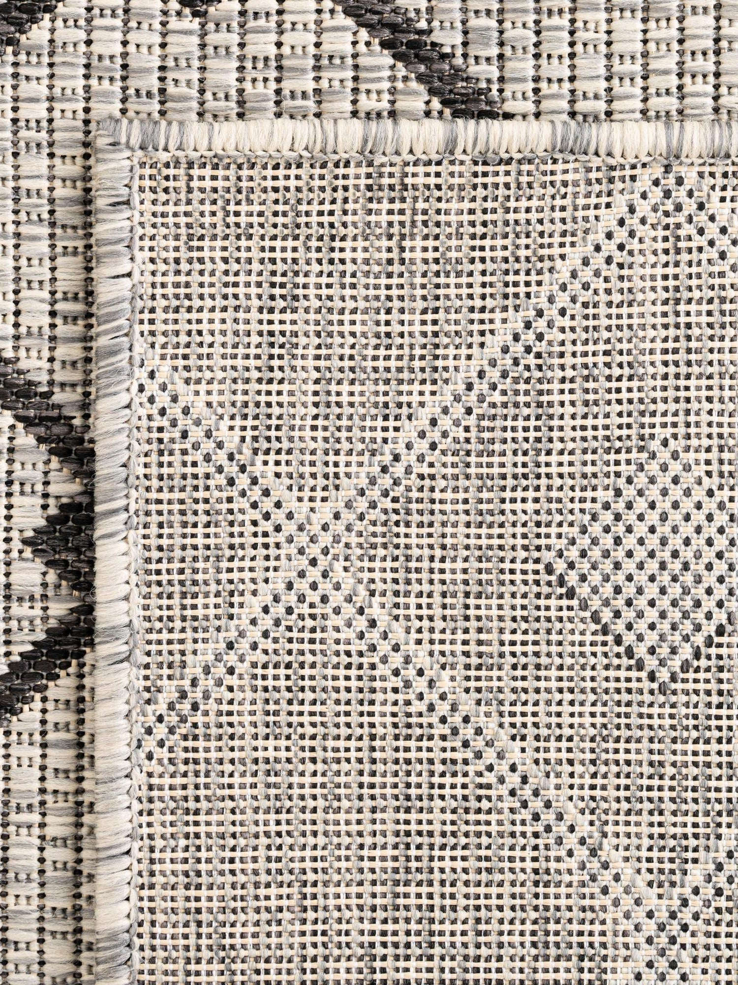 Gray 10' 8 x 10' 8 Outdoor Trellis Square Area Rug Weather Resistant for Patio, Deck, Terrace, Balcony, Porch Geometric Design Water Safe Outside Carpet for Sale at Rug Engine