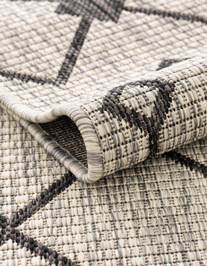 Gray 7' 10 x 7' 10 Outdoor Trellis Octagon Area Rug Weather Resistant for Patio, Deck, Terrace, Balcony, Porch Geometric Design Water Safe Outside Carpet for Sale at Rug Engine