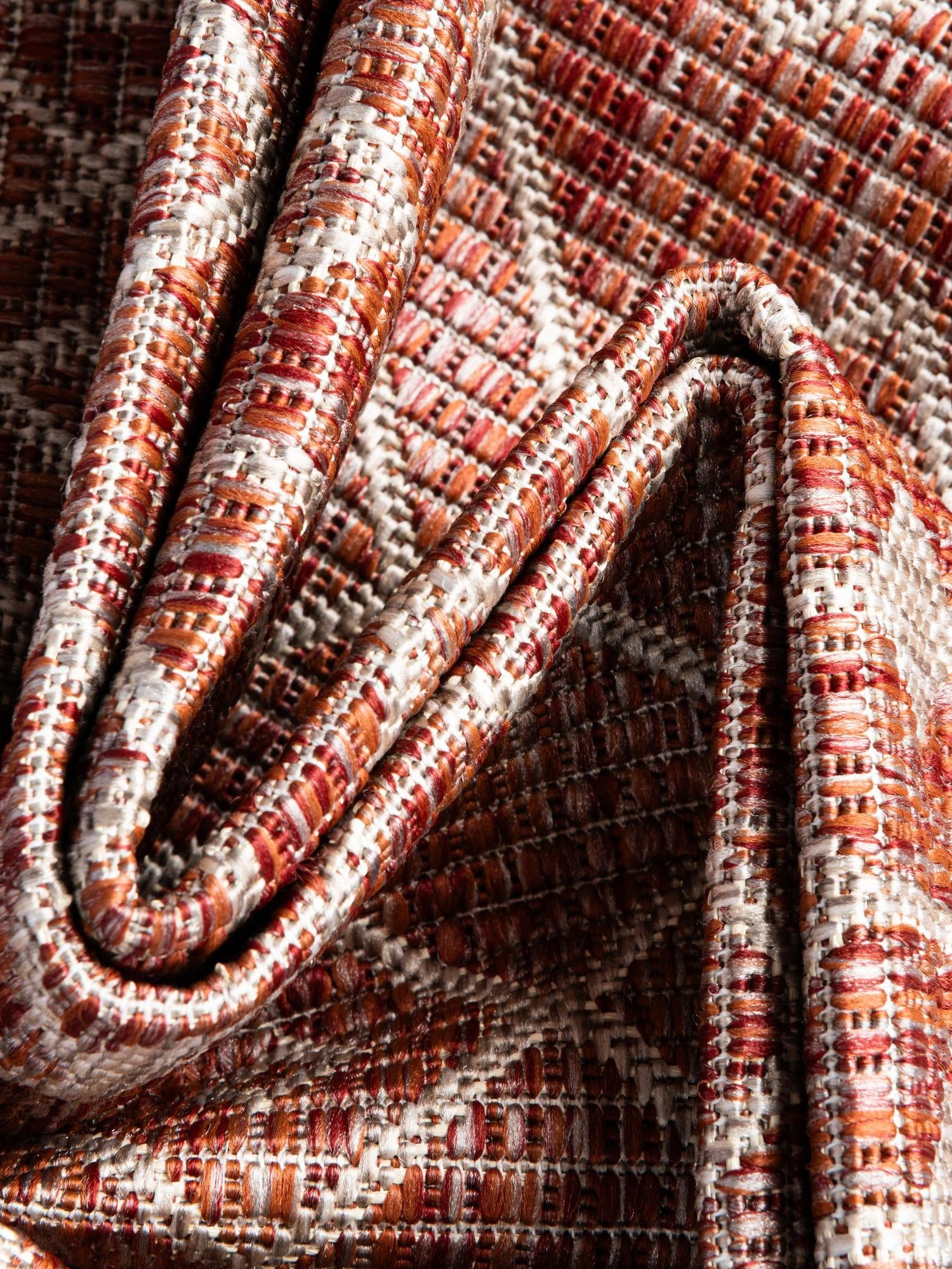 Rust Red 5' 3 x 5' 3 Outdoor Trellis Octagon Area Rug Weather Resistant for Patio, Deck, Terrace, Balcony, Porch Geometric Design Water Safe Outside Carpet for Sale at Rug Engine