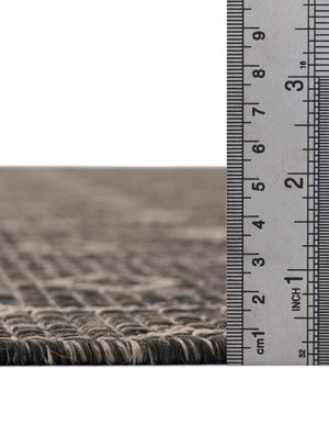 Charcoal Gray 13' 1 x 13' 1 Outdoor Trellis Square Rug