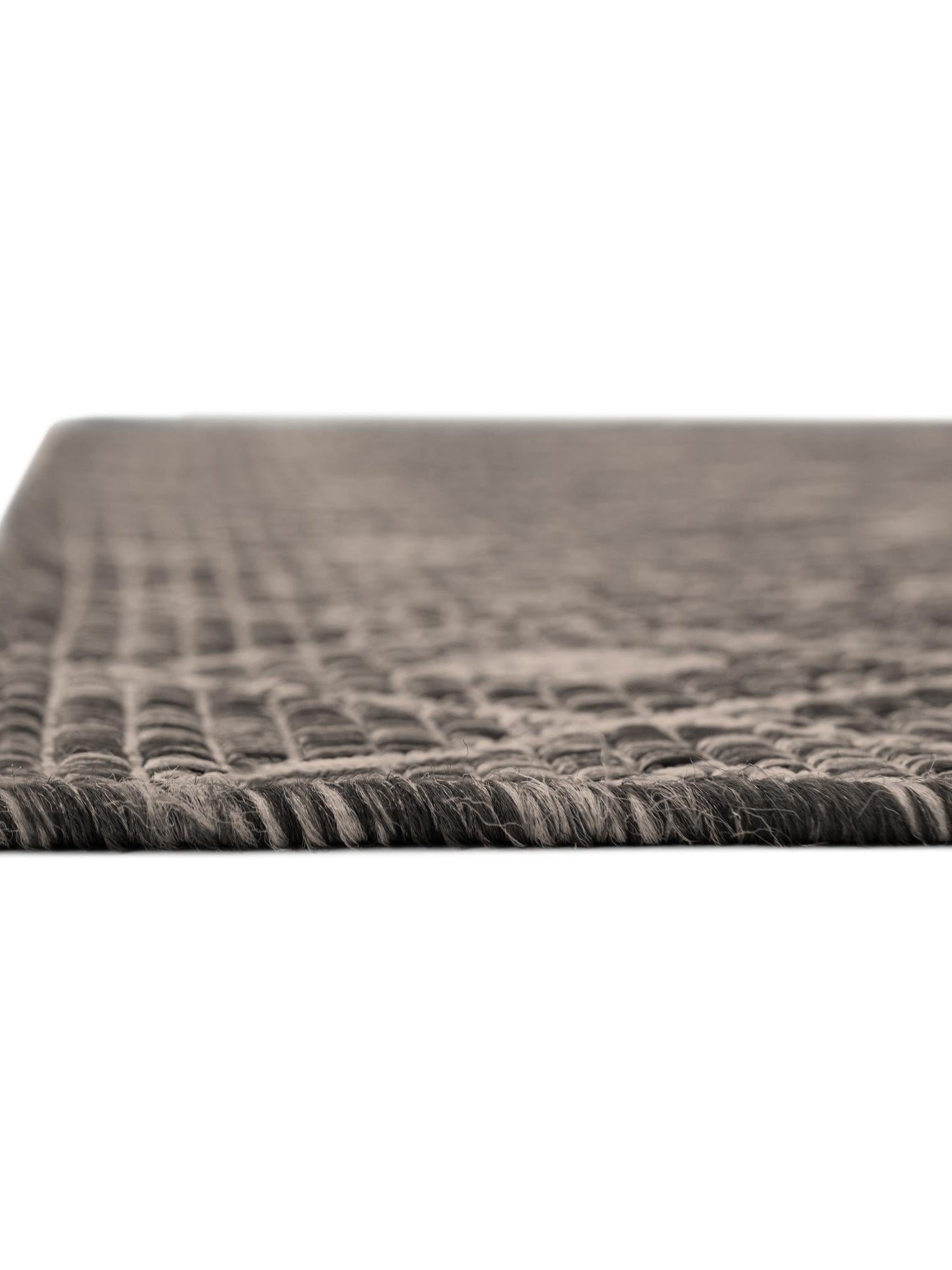 Charcoal Gray 10' 8 x 10' 8 Outdoor Trellis Square Area Rug Weather Resistant for Patio, Deck, Terrace, Balcony, Porch Geometric Design Water Safe Outside Carpet for Sale at Rug Engine