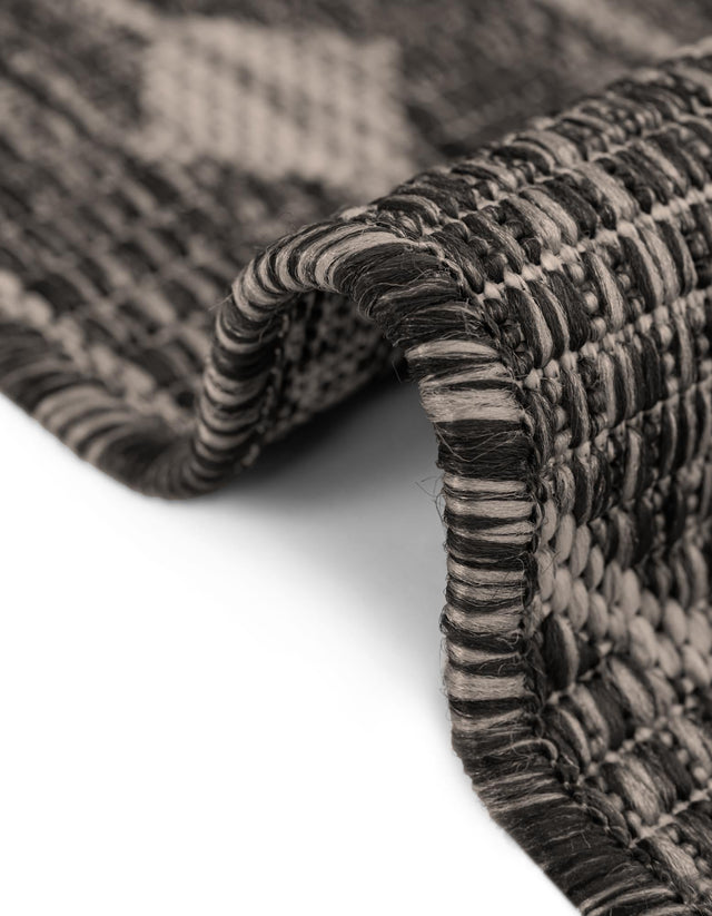 Charcoal Gray 10' 8 x 10' 8 Outdoor Trellis Square Area Rug Weather Resistant for Patio, Deck, Terrace, Balcony, Porch Geometric Design Water Safe Outside Carpet for Sale at Rug Engine