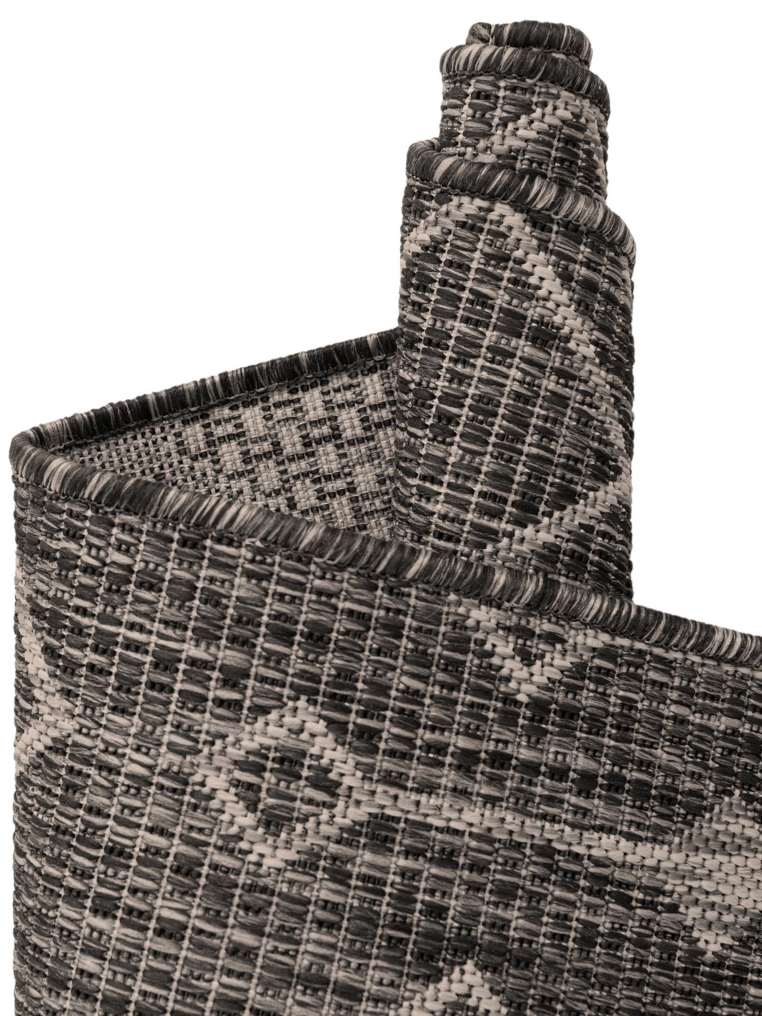 Charcoal Gray 10' 8 x 10' 8 Outdoor Trellis Square Area Rug Weather Resistant for Patio, Deck, Terrace, Balcony, Porch Geometric Design Water Safe Outside Carpet for Sale at Rug Engine
