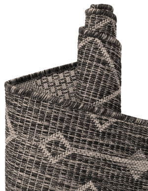 Charcoal Gray 5' 3 x 5' 3 Outdoor Trellis Octagon Area Rug Weather Resistant for Patio, Deck, Terrace, Balcony, Porch Geometric Design Water Safe Outside Carpet for Sale at Rug Engine