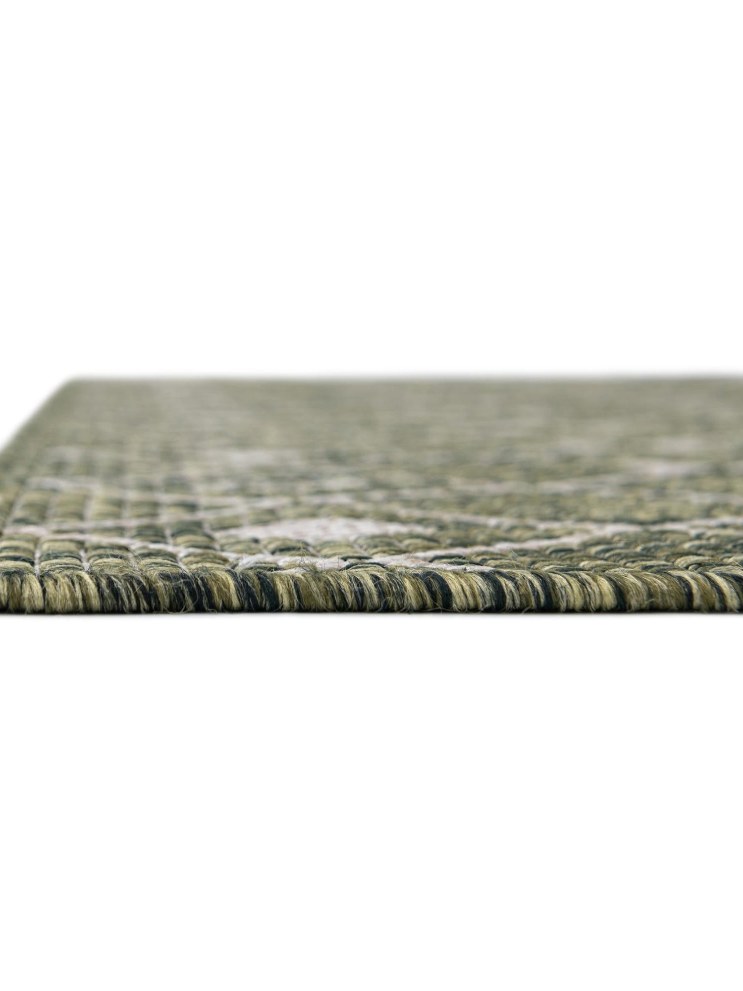 Green 10' 8 x 10' 8 Outdoor Trellis Square Area Rug Weather Resistant for Patio, Deck, Terrace, Balcony, Porch Geometric Design Water Safe Outside Carpet for Sale at Rug Engine
