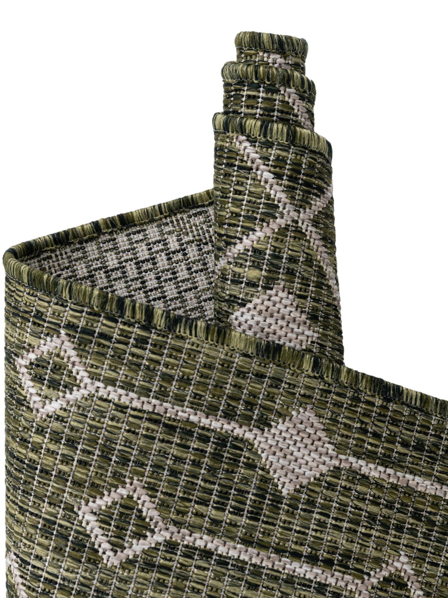 Green 13' 1 x 13' 1 Outdoor Trellis Square Area Rug Weather Resistant for Patio, Deck, Terrace, Balcony, Porch Geometric Design Water Safe Outside Carpet for Sale at Rug Engine