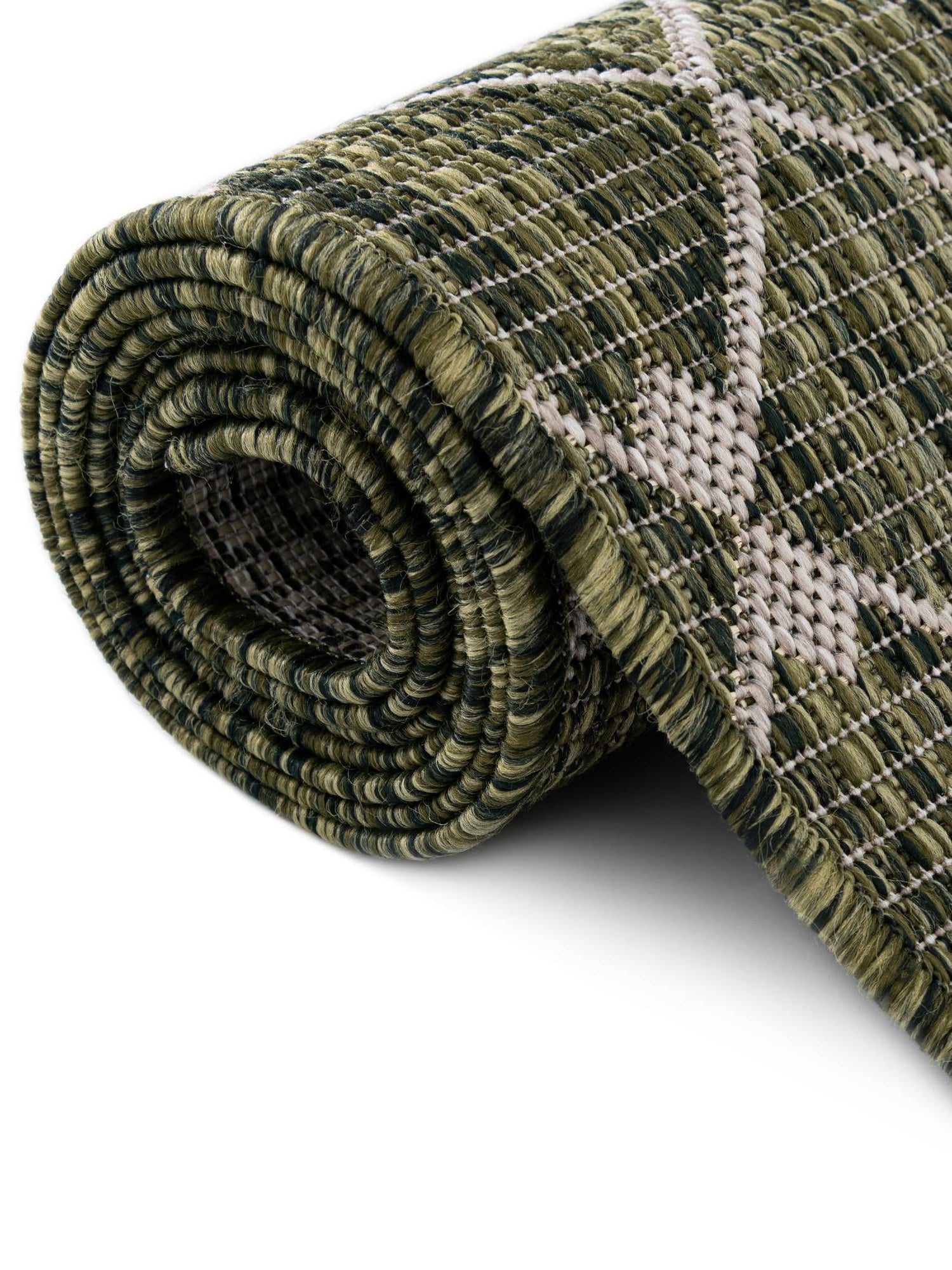 Green 13' 1 x 13' 1 Outdoor Trellis Square Area Rug Weather Resistant for Patio, Deck, Terrace, Balcony, Porch Geometric Design Water Safe Outside Carpet for Sale at Rug Engine
