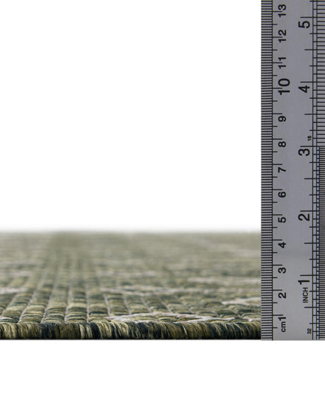 Green 5' 3 x 5' 3 Outdoor Trellis Octagon Area Rug Weather Resistant for Patio, Deck, Terrace, Balcony, Porch Geometric Design Water Safe Outside Carpet for Sale at Rug Engine