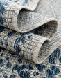 Blue 13' 1 x 13' 1 Outdoor Traditional Square Area Rug Weather Resistant for Patio, Deck, Terrace, Balcony, Porch Classical Design Outside Carpet for Sale at Rug Engine