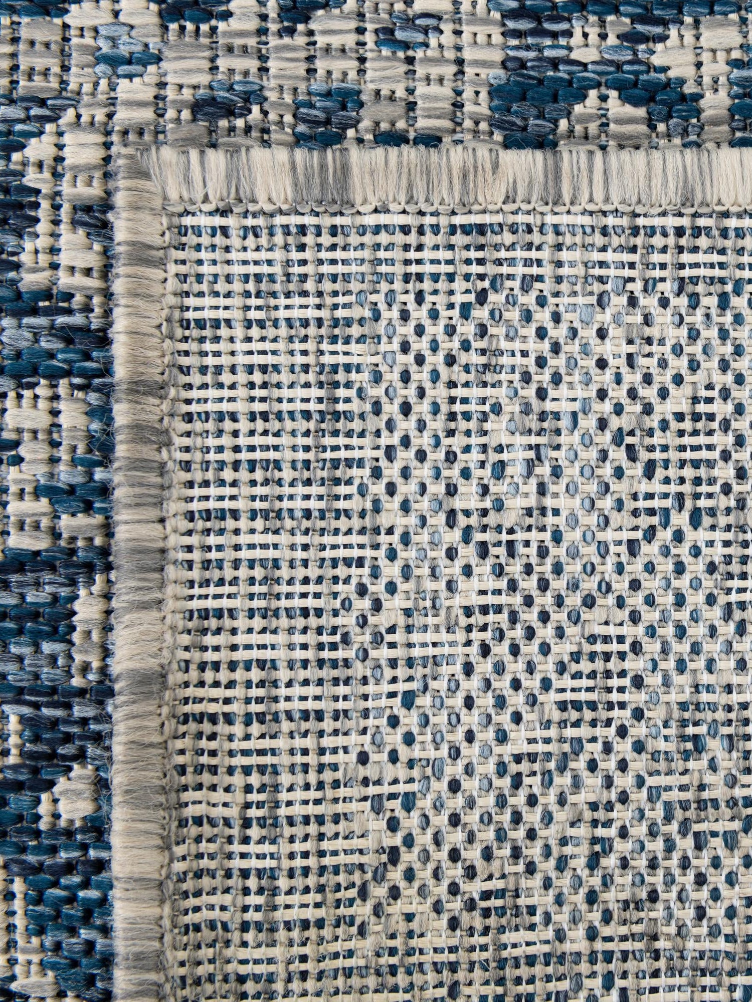 Blue 7' 10 x 7' 10 Outdoor Traditional Octagon Area Rug Weather Resistant for Patio, Deck, Terrace, Balcony, Porch Classical Design Outside Carpet for Sale at Rug Engine