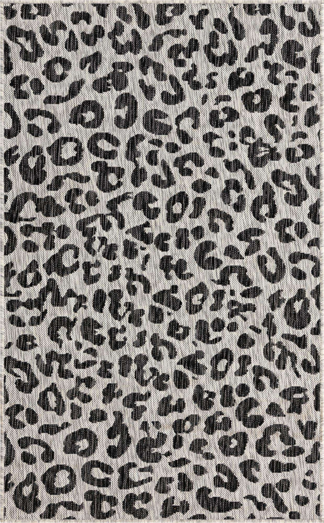 Light Gray 3' 1 x 5' 3 Outdoor Safari Rectangle Area Rug Weather Resistant for Patio, Deck, Terrace, Balcony, Porch Animal Print Wildlife Nature Carpet for Sale at Rug Engine