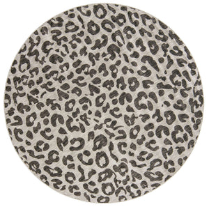 Light Gray 7' 10 x 7' 10 Outdoor Safari Round Area Rug Weather Resistant for Patio, Deck, Terrace, Balcony, Porch Animal Print Wildlife Nature Carpet for Sale at Rug Engine