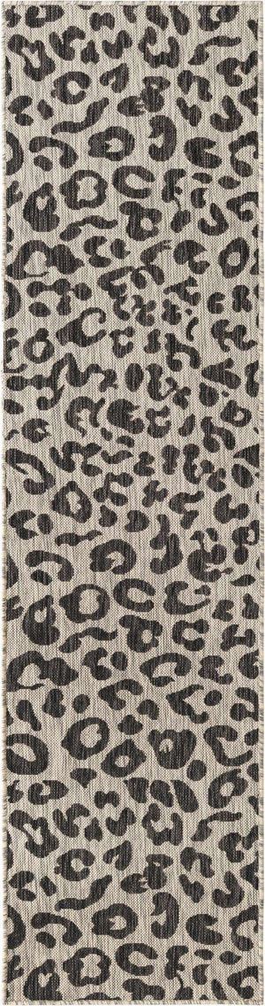 Light Gray 2' x 8' Outdoor Safari Runner Area Rug Weather Resistant for Patio, Deck, Terrace, Balcony, Porch Animal Print Wildlife Nature Carpet for Sale at Rug Engine