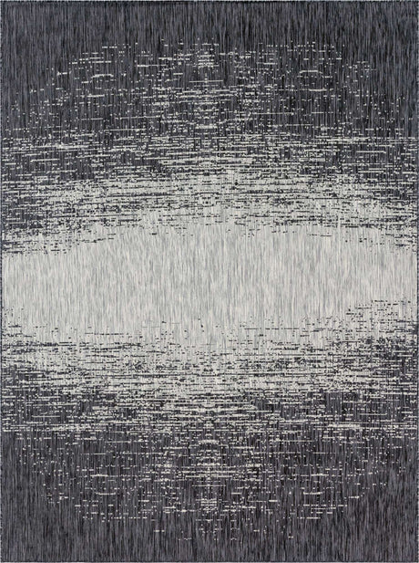 Charcoal Gray 10' x 13' 1 Outdoor Modern Rectangle Area Rug Weather Resistant for Patio, Deck, Terrace, Balcony, Porch 100% Polypropylene Modern Outside Carpet for Sale at Rug Engine