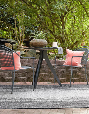 Charcoal Gray 10' 8 x 10' 8 Outdoor Modern Square Area Rug Weather Resistant for Patio, Deck, Terrace, Balcony, Porch 100% Polypropylene Modern Outside Carpet for Sale at Rug Engine