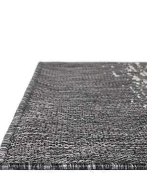 Charcoal Gray 5' 3 x 5' 3 Outdoor Modern Square Area Rug Weather Resistant for Patio, Deck, Terrace, Balcony, Porch 100% Polypropylene Modern Outside Carpet for Sale at Rug Engine