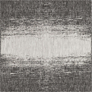 Charcoal Gray 5' 3 x 5' 3 Outdoor Modern Square Area Rug Weather Resistant for Patio, Deck, Terrace, Balcony, Porch 100% Polypropylene Modern Outside Carpet for Sale at Rug Engine
