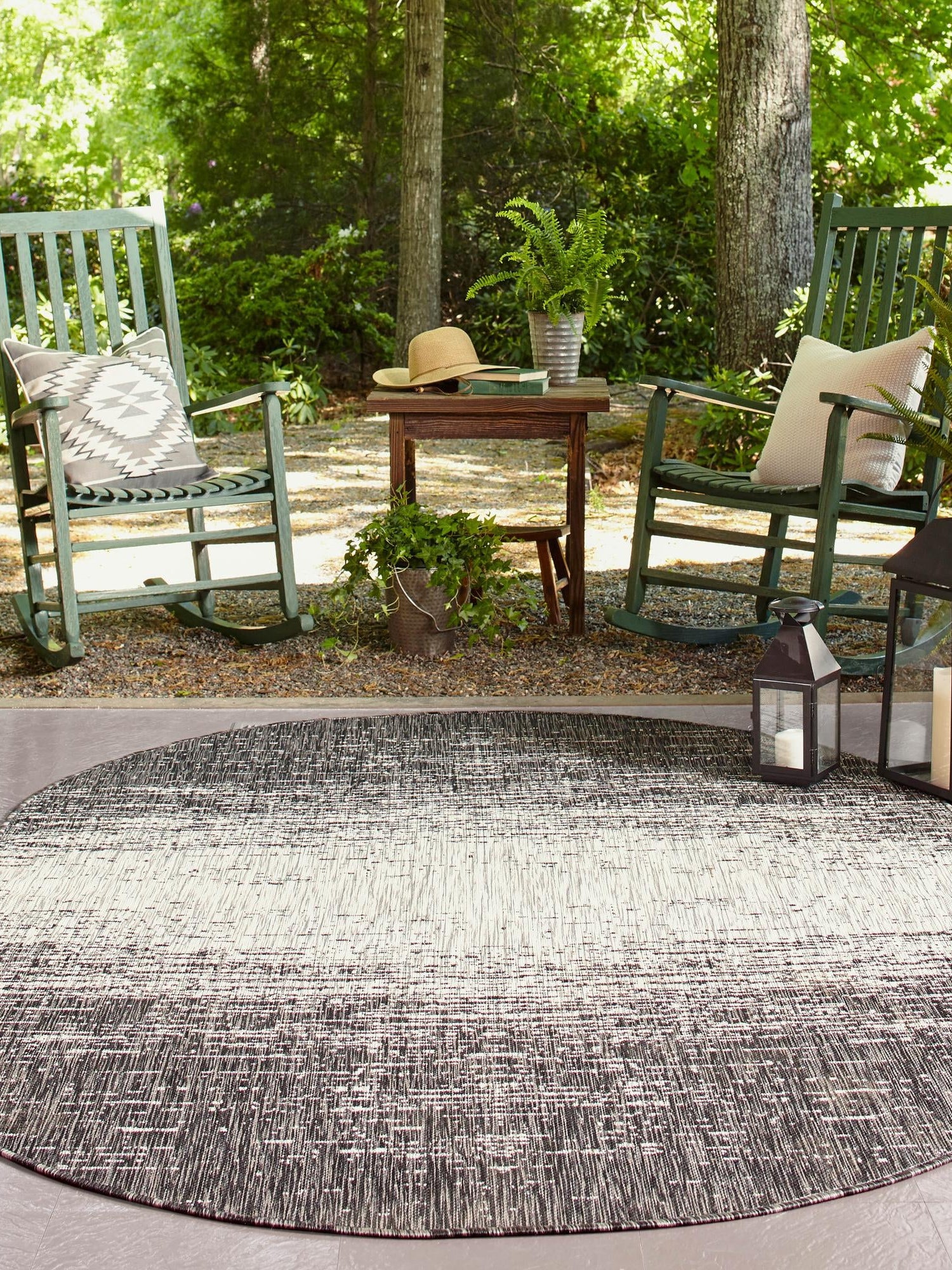 Charcoal Gray 3' 1 x 5' 3 Outdoor Modern Oval Area Rug Weather Resistant for Patio, Deck, Terrace, Balcony, Porch 100% Polypropylene Modern Outside Carpet for Sale at Rug Engine