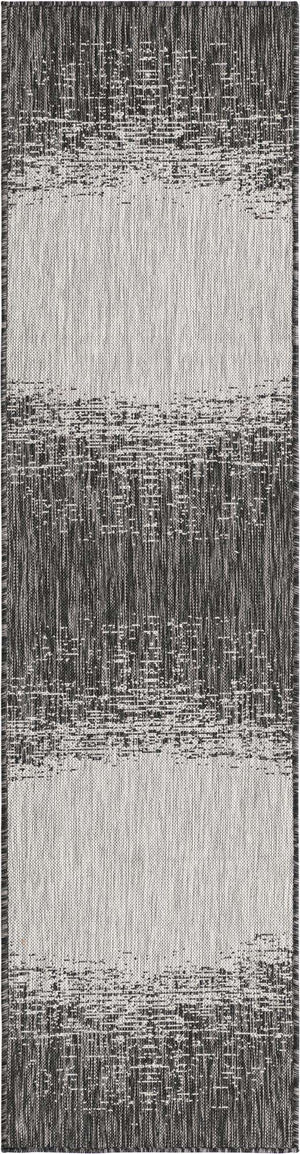 Charcoal Gray 2' x 8' Outdoor Modern Runner Area Rug Weather Resistant for Patio, Deck, Terrace, Balcony, Porch 100% Polypropylene Modern Outside Carpet for Sale at Rug Engine