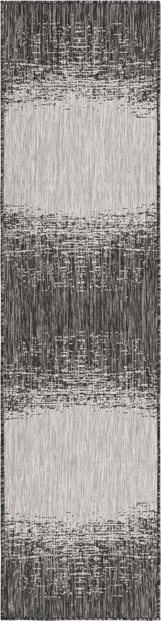 Charcoal Gray 2' x 8' Outdoor Modern Runner Area Rug Weather Resistant for Patio, Deck, Terrace, Balcony, Porch 100% Polypropylene Modern Outside Carpet for Sale at Rug Engine