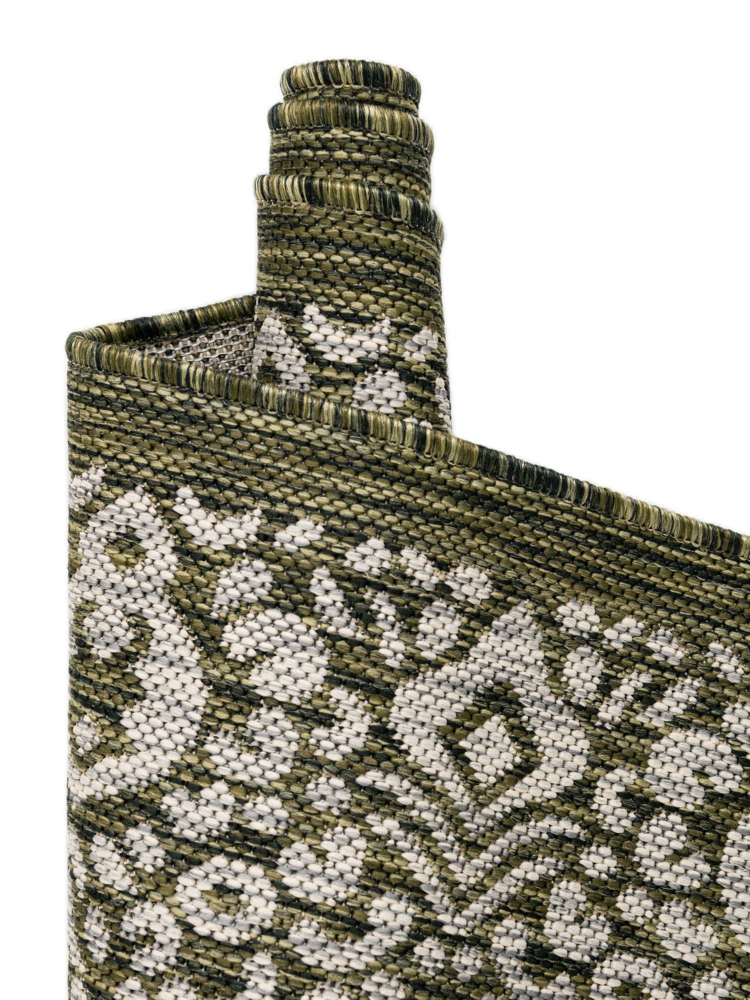 Green 10' 8 x 10' 8 Outdoor Border Square Area Rug Weather Resistant for Patio, Deck, Terrace, Balcony, Porch 100% Polypropylene Classic Bordered Carpet for Sale at Rug Engine