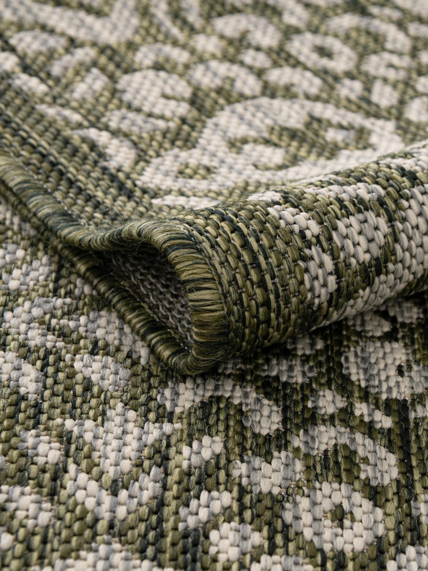 Green 5' 3 x 5' 3 Outdoor Border Octagon Area Rug Weather Resistant for Patio, Deck, Terrace, Balcony, Porch 100% Polypropylene Classic Bordered Carpet for Sale at Rug Engine