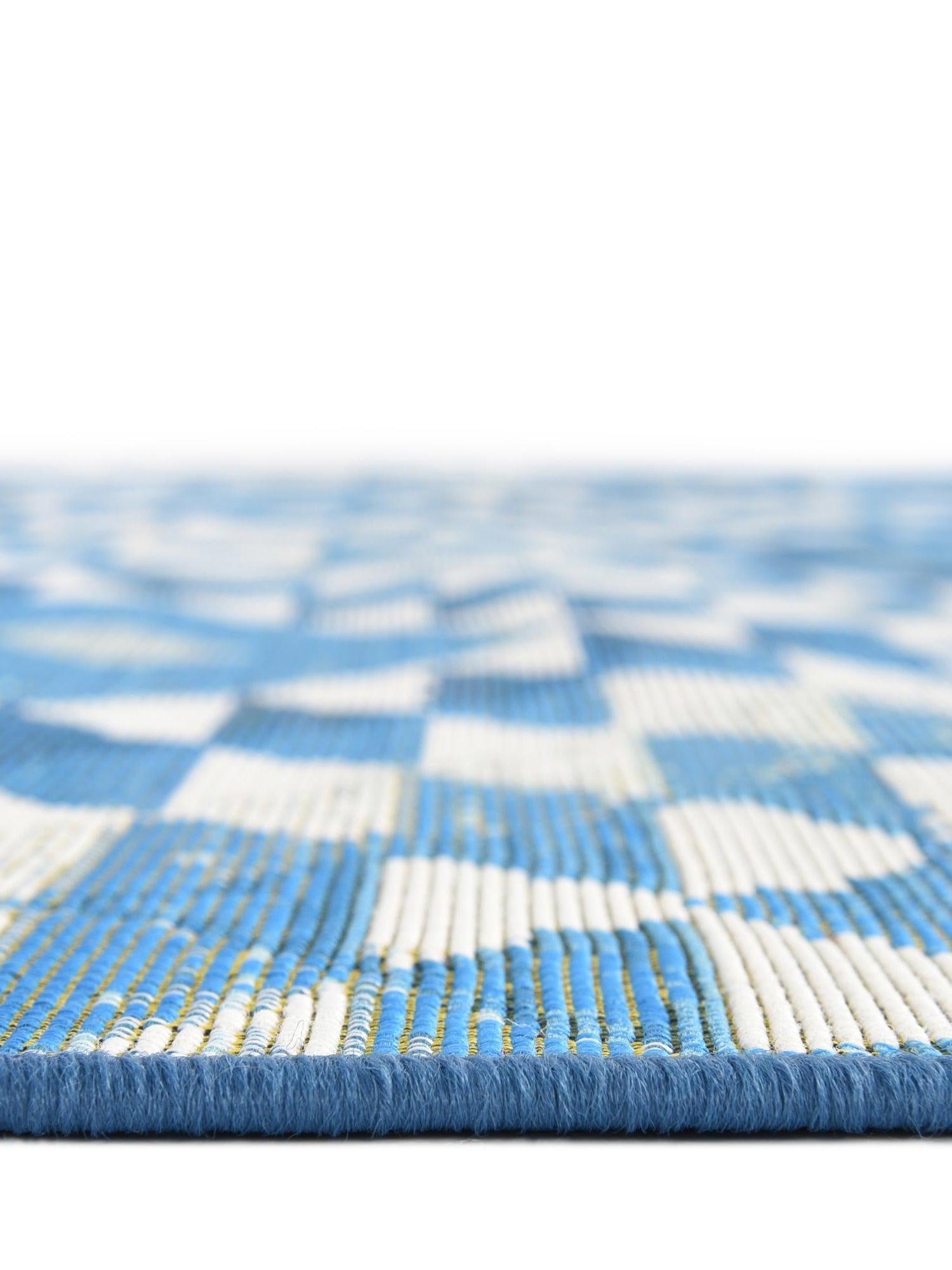 Blue 2' x 3' Outdoor Southwestern Rectangle Area Rug Weather Resistant for Patio, Deck, Terrace, Balcony, Porch 100% Polypropylene Rustic Waterproof Carpet for Sale at Rug Engine