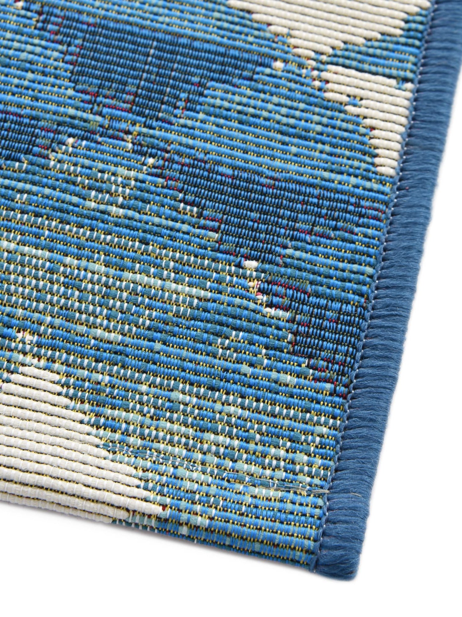 Blue 2' x 3' Outdoor Southwestern Rectangle Area Rug Weather Resistant for Patio, Deck, Terrace, Balcony, Porch 100% Polypropylene Rustic Waterproof Carpet for Sale at Rug Engine