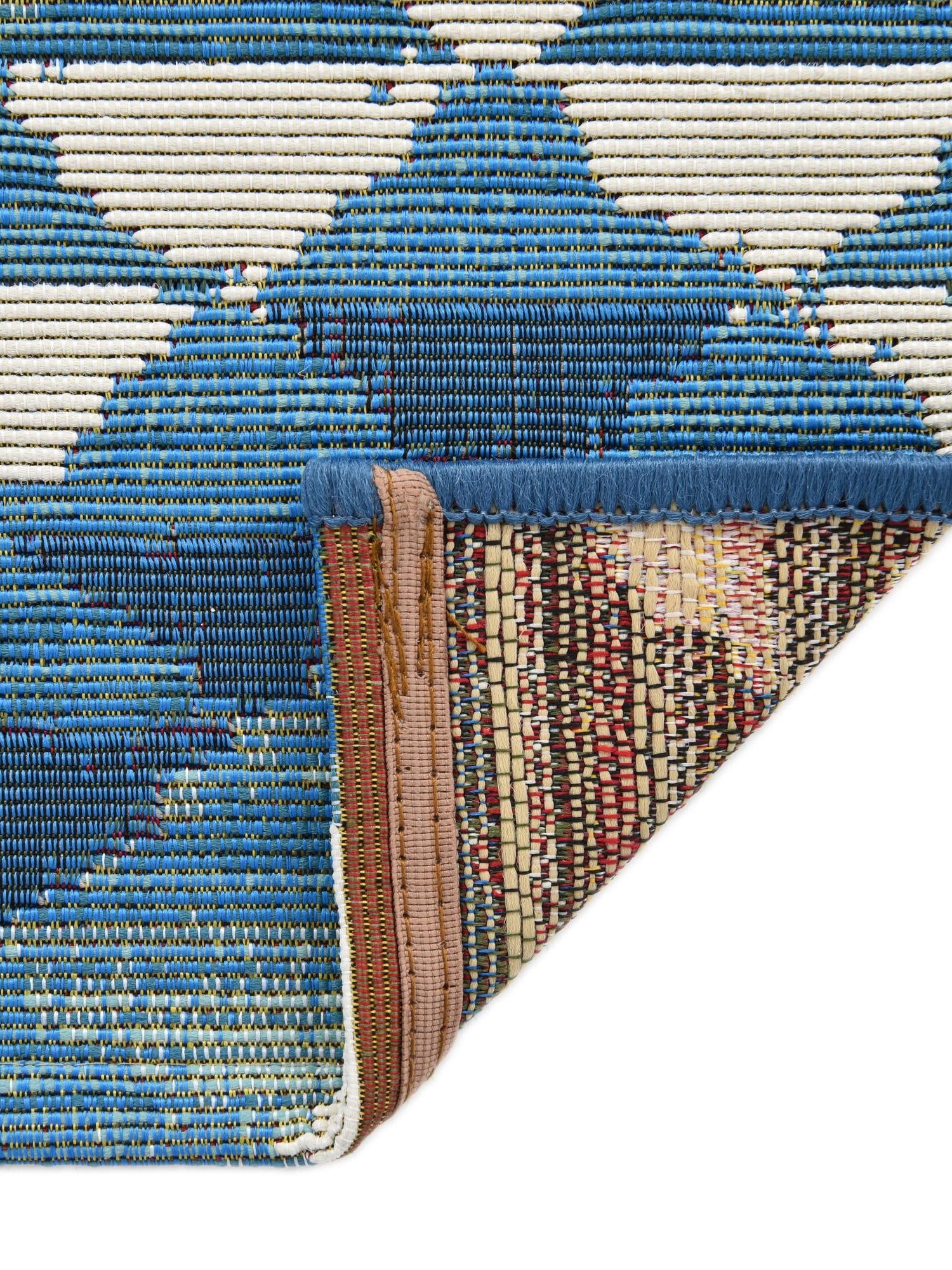 Blue 4' x 6' Outdoor Southwestern Rectangle Area Rug Weather Resistant for Patio, Deck, Terrace, Balcony, Porch 100% Polypropylene Rustic Waterproof Carpet for Sale at Rug Engine