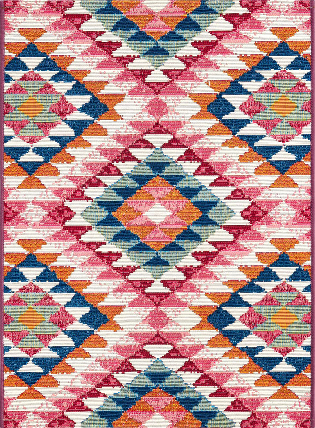 Multicolor 2' x 3' Outdoor Southwestern Rectangle Area Rug Weather Resistant for Patio, Deck, Terrace, Balcony, Porch 100% Polypropylene Rustic Waterproof Carpet for Sale at Rug Engine