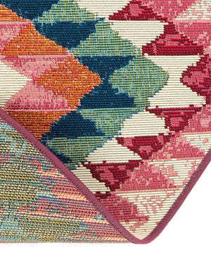 Multicolor 7' 10 x 7' 10 Outdoor Southwestern Round Area Rug Weather Resistant for Patio, Deck, Terrace, Balcony, Porch 100% Polypropylene Rustic Waterproof Carpet for Sale at Rug Engine