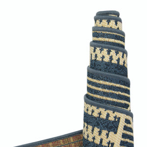 Blue 6' x 6' Outdoor Trellis Square Area Rug Weather Resistant for Patio, Deck, Terrace, Balcony, Porch Geometric Design Water Safe Outside Carpet for Sale at Rug Engine