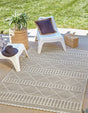 Gray 7' 10 x 10' Outdoor Trellis Rectangle Area Rug Weather Resistant for Patio, Deck, Terrace, Balcony, Porch Geometric Design Water Safe Outside Carpet for Sale at Rug Engine