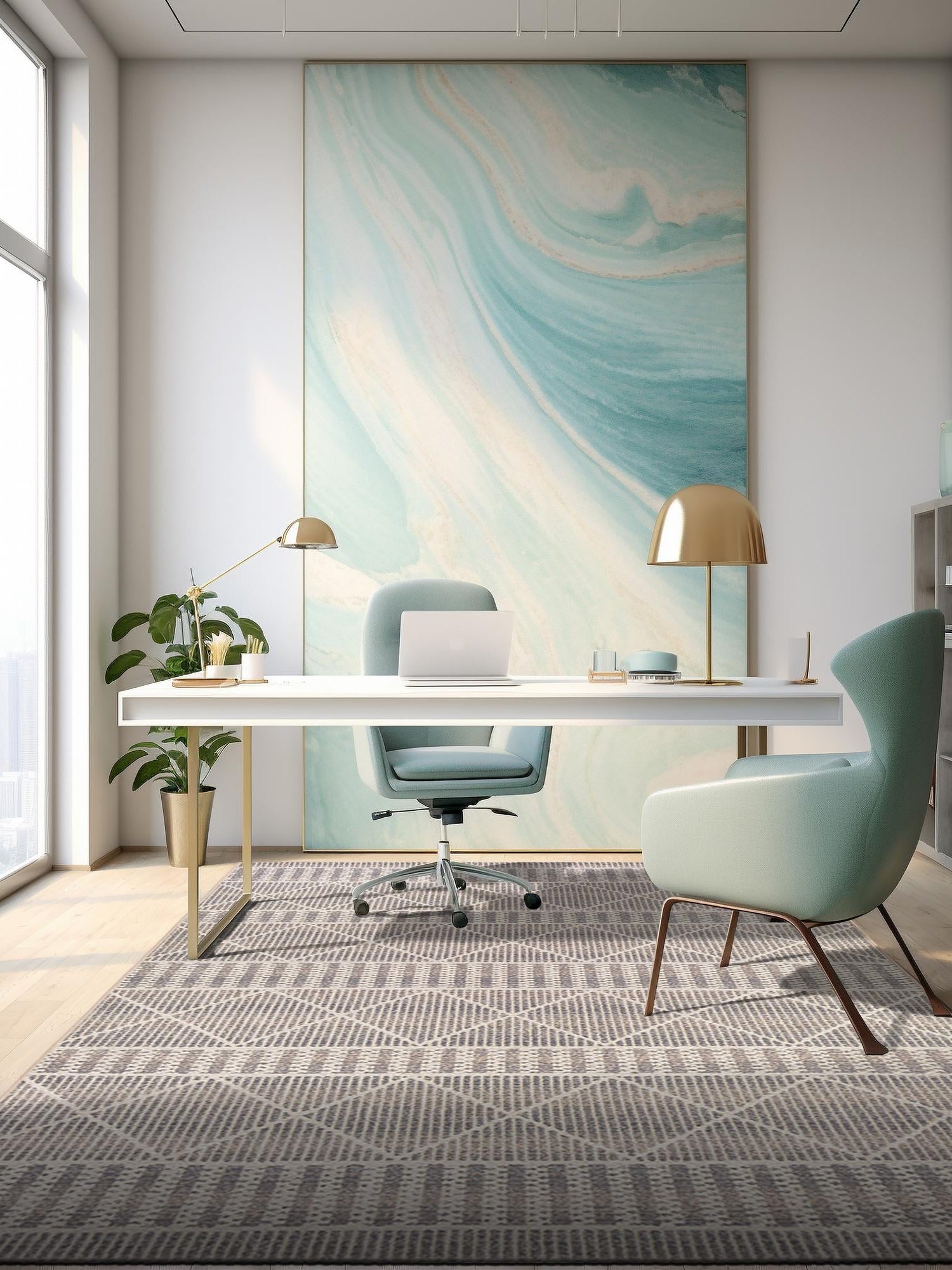 Gray 4' x 6' Outdoor Trellis Rectangle Area Rug Weather Resistant for Patio, Deck, Terrace, Balcony, Porch Geometric Design Water Safe Outside Carpet for Sale at Rug Engine