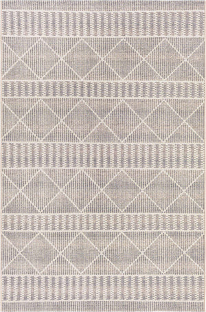 Gray 5' 3 x 8' Outdoor Trellis Rectangle Area Rug Weather Resistant for Patio, Deck, Terrace, Balcony, Porch Geometric Design Water Safe Outside Carpet for Sale at Rug Engine