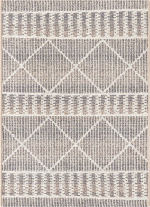 Gray 2' x 3' Outdoor Trellis Rectangle Area Rug Weather Resistant for Patio, Deck, Terrace, Balcony, Porch Geometric Design Water Safe Outside Carpet for Sale at Rug Engine