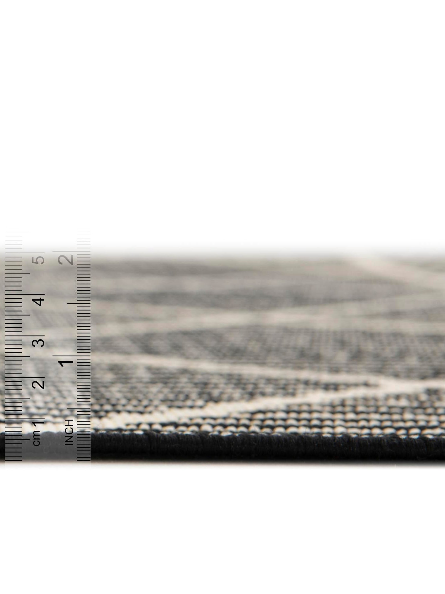 Black 7' 10 x 7' 10 Outdoor Trellis Square Area Rug Weather Resistant for Patio, Deck, Terrace, Balcony, Porch Geometric Design Water Safe Outside Carpet for Sale at Rug Engine